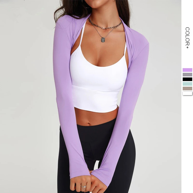 Womens running sports cardigan ultrathin long sleeved thumb hole yoga shirt quick drying gym top solid elastic fitness shawl jacket 250326