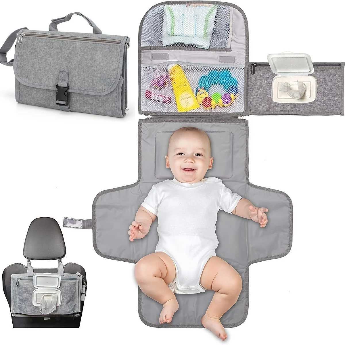 Baby Stroller Storage Bag and Diaper Storage Bag Baby Changing Pad Baby Stroller Hanging Basket Urinary Pad MultifunctionalC250326-image-1050589733