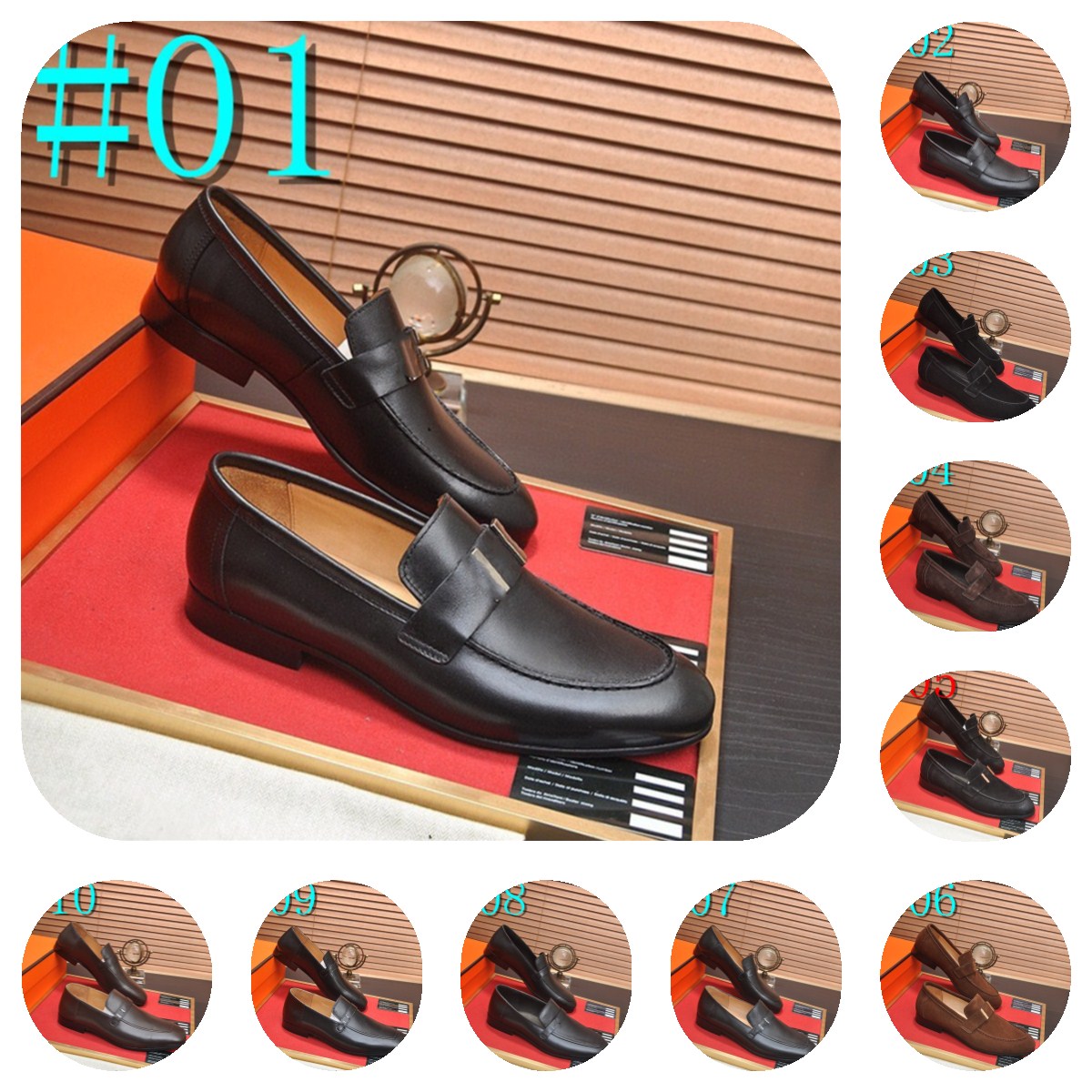 69Model 2024 Top Quality Designer Dress Brand New Business Loafers Slip on Leather Plus for Men Wedding Party Shoes Size 38-46