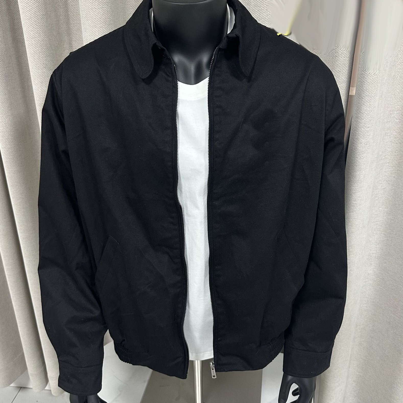 Mens Designer Polo Jacket Vintage Style with Horse Design Stand Collar