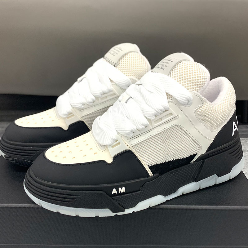 25SS Men de luxe Femmes MA1 Sneaker Designer 90S Côte ouest rétro Chaussures de planche à skate de caoutchouc en cuir en cuir supérieur double se
