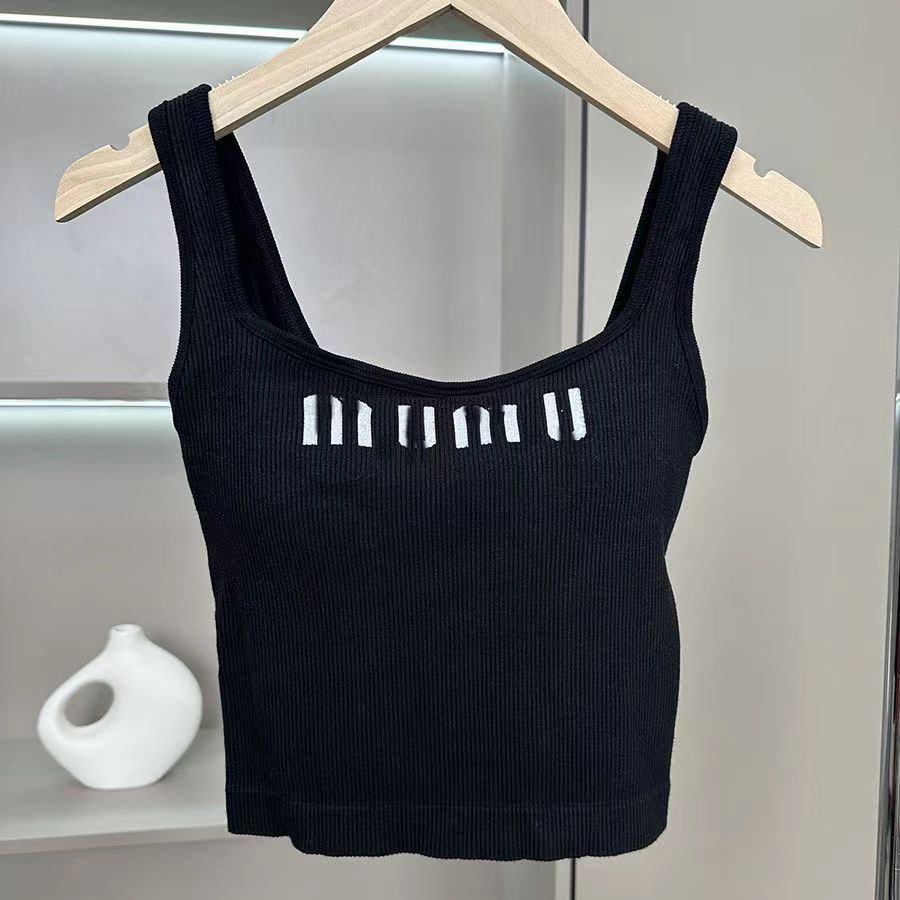 Woman Tshirts Vests Summer Shirts Blouse Camis Designer T Shirt Sleeveless Tank Knits Shirts Classic Tops Female Slim Vests Short Tees Shirts Top-image-968552488