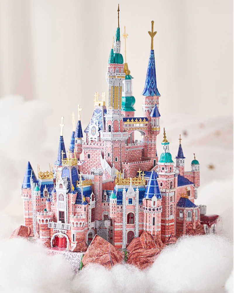 3D Puzzles 3D Metal Puzzle Model DIY Fantasy Castle 22 Cm High Parent-child Communication Interest Cultivation Toys Y250328-image-968982989