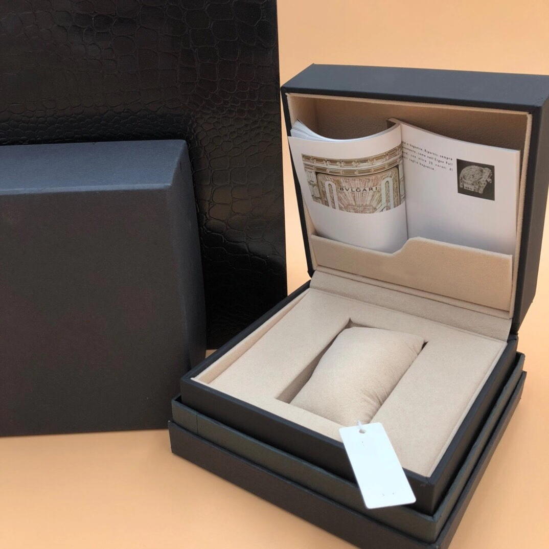 Top Quality Boxes BVLGARISity watch Original Box Accessories wholesale montre Watches Booklet Card Tags and Papers English Swiss Watches Boxes Many