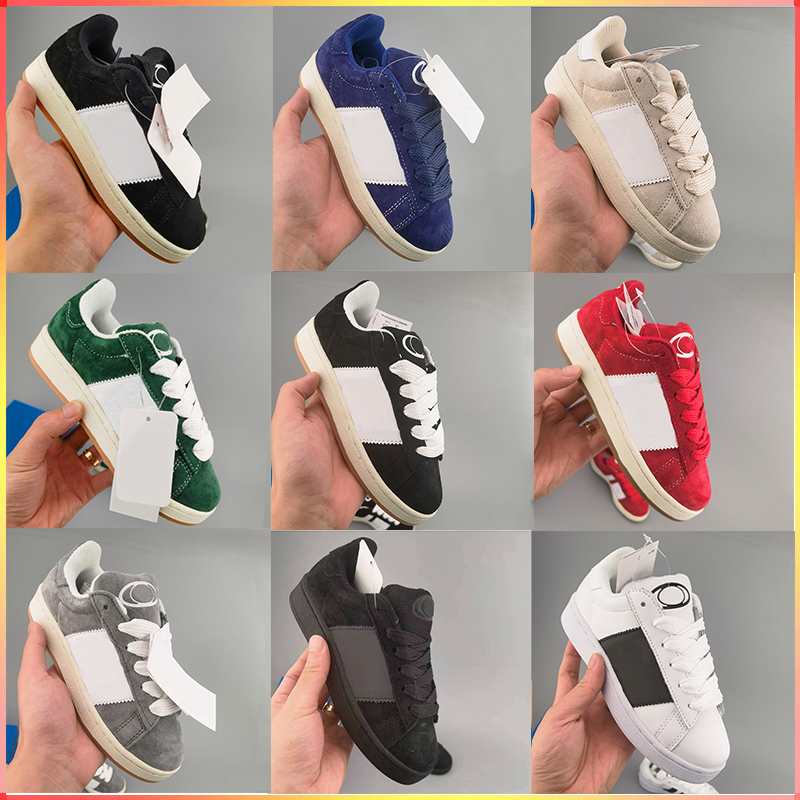 Designer Kids Shoes Suede Sneaker Pink Glow Youth Platform Shoe Low Top Leather Yellow Black Gum Toddler Sports Trainers EUR28-35
