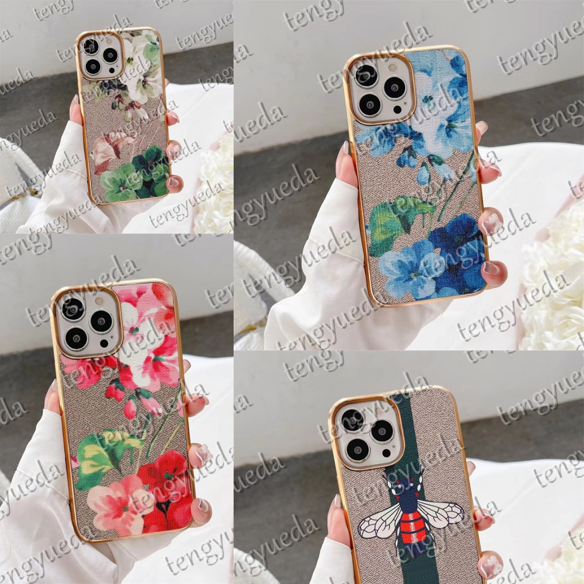 Fashion Top – superbes coques de téléphone pour iphone 12 13 14 pro max 15 15pro 16 16pro, étui de téléphone en cuir à cadre galvanisé