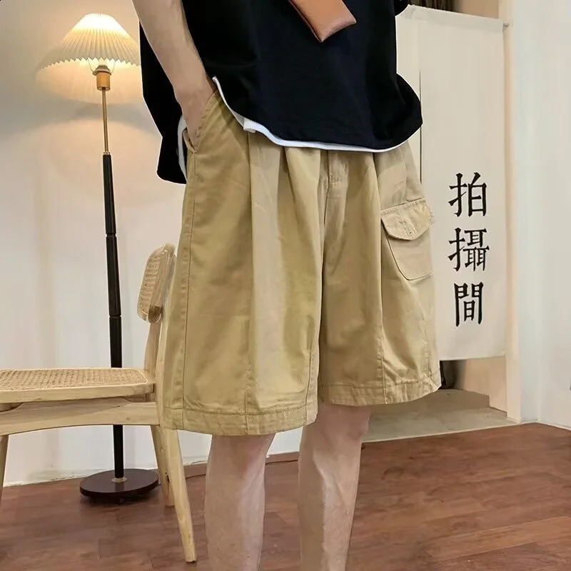 Y2K Retro Luggage Shorts Mens Street Clothing Pocket Cargo Shorts Summer Korean Fashion Leisure Gym Bermuda Masculina 250326BJ