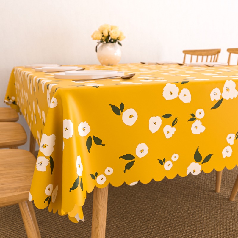 Embroidered lace tablecloth white tablecloth coffee table cover round table Z62M01-image-1059284640
