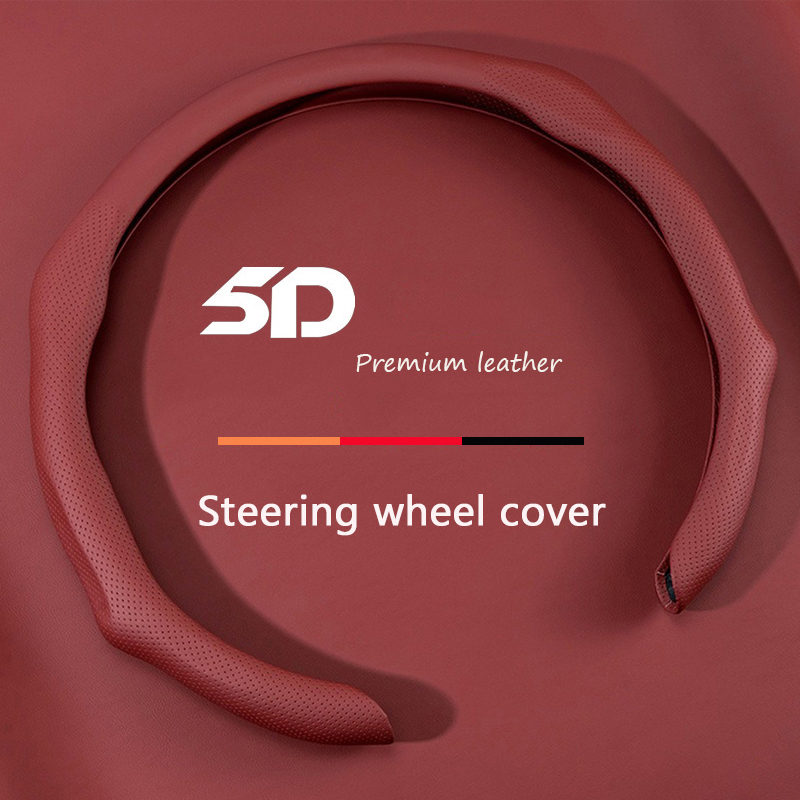 5D Breathable NAPPA Car Steering Wheel Cover Booster Covers For Mazda EZ-6 2 3 5 6 Atenza Axela CX30 CX4 CX5 CX8 CX30 CX9 Leather Auto Parts