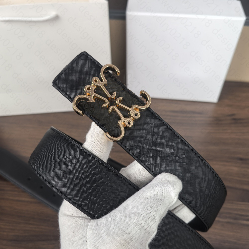 Designer Belt for Men Luxury Women Designer Belts Black Leather Business Womens Classic Big Gold Buckle gifts for women gifts very good