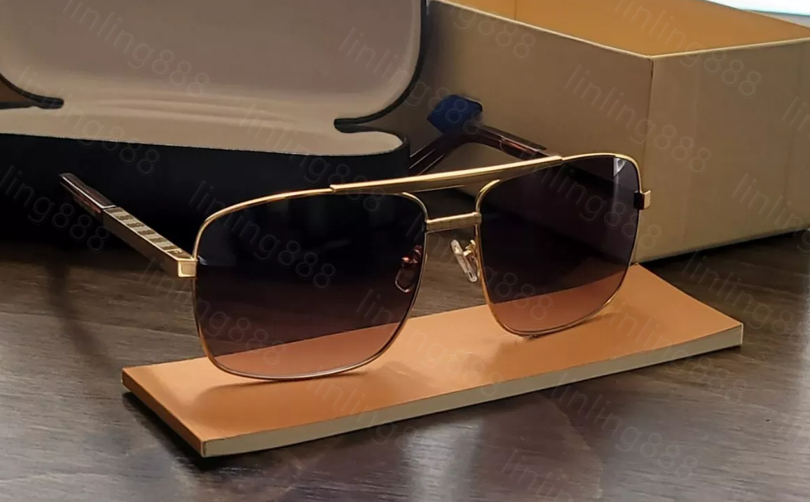 Luxury Fashion Classic Attitude Sunglasses For Men Metal Square Gold Frame UV400 Unisex Vintage Style 0259 Sunglasses Protection Eyewear With Box 20