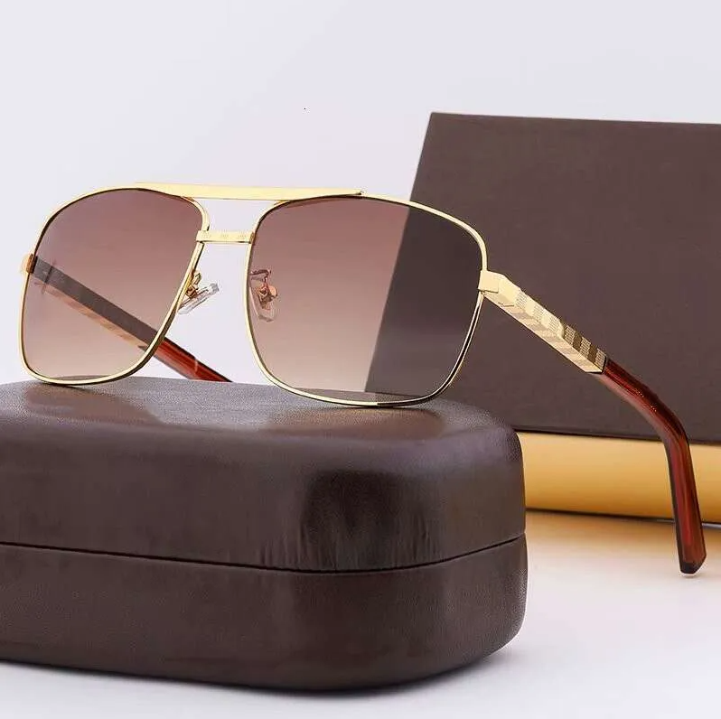Mens Designer Sunglasses Outdoor Shades women fashion monogram logo luxury metal letter square Sunshade mirror polarized UV400 protection Glasses Wi