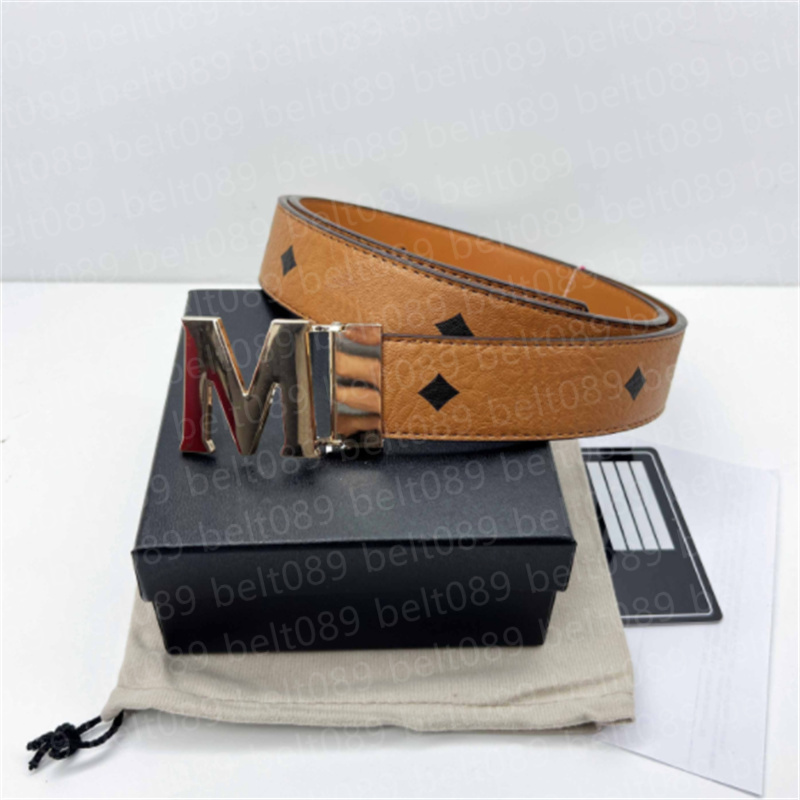 Luxury M Designer Belt Buckle Fashion Genuine Leather Women Belts For Women Designer men Letter Double Big gold silver black gun classical Womens Be