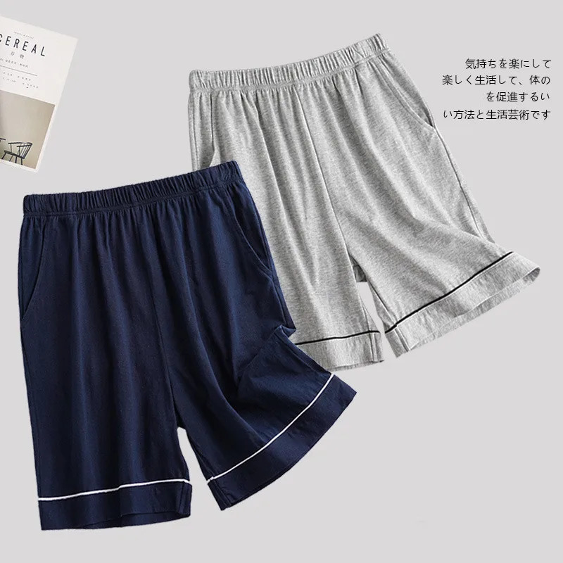 Pantalones Hombre 100 pure cotton thin summer sleepwear mens plus size sports sleepwear mens sleepwear 250427Z