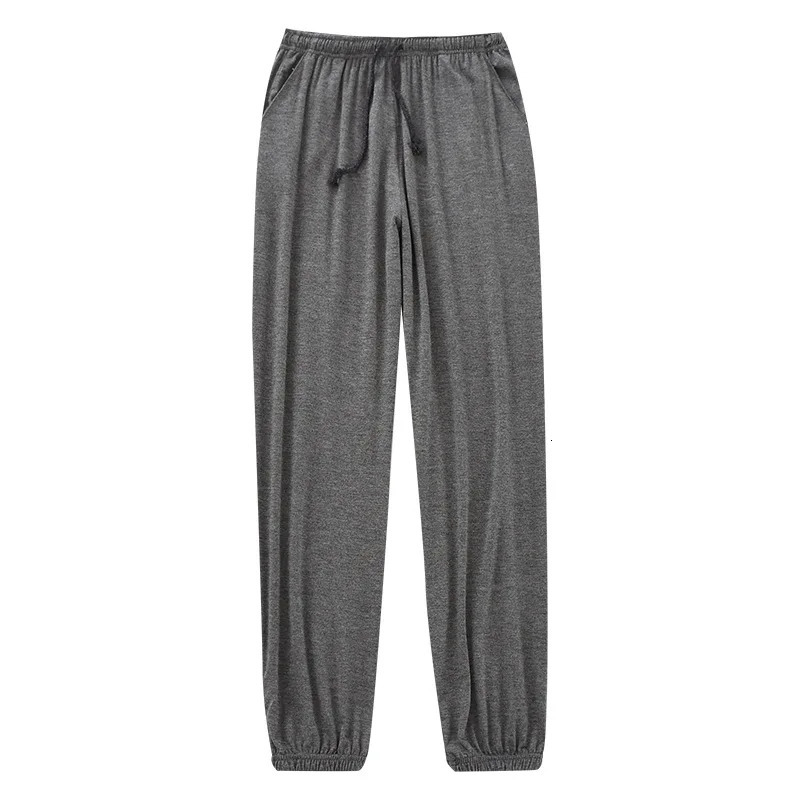 Modal Sleep Bottoms Mens Lounge Wearing Pants Adhesive Sleepwear Casual Soft Sleepwear Spring and Summer Mosquito Control Trousers 250427Z