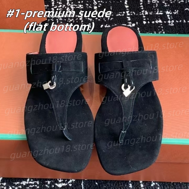 (plz choisir les couleurs selon l'image) 10a Slippers designer Femmes Flip Flop Suede Chaussures Summer Swippers 31146