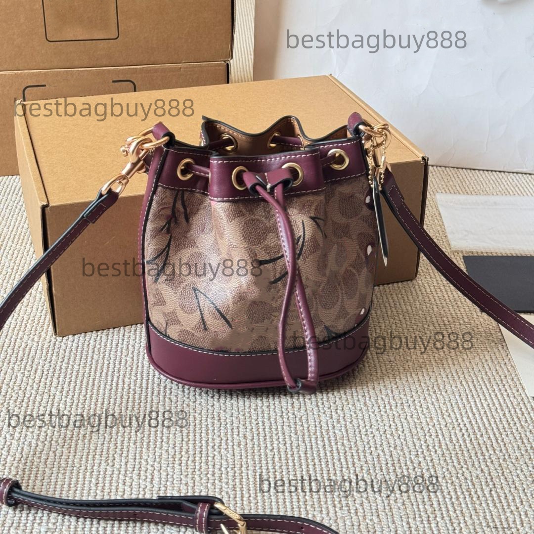 Designer Bucket Bag Shoulder Bag Mini Basket Bag Designer Tote Bag Genuine Leather Women Bag Fashion Womens Tote Bag Women's Elegant Mini-Tote