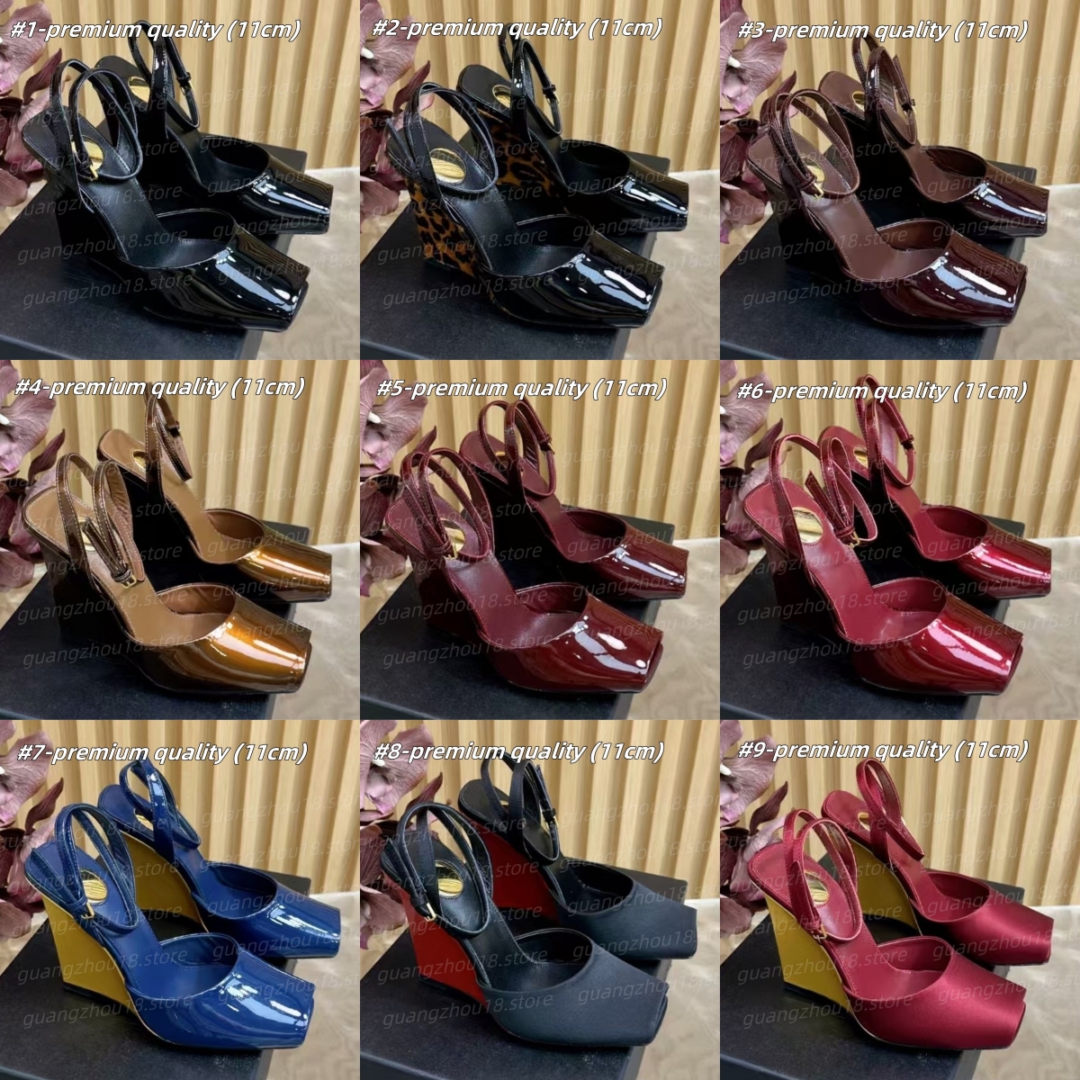 (plz choose colors according to the picture) 10A Designer High Heels Women's Slipsole Fish Mouth Sandals Summer Holiday Style 31115