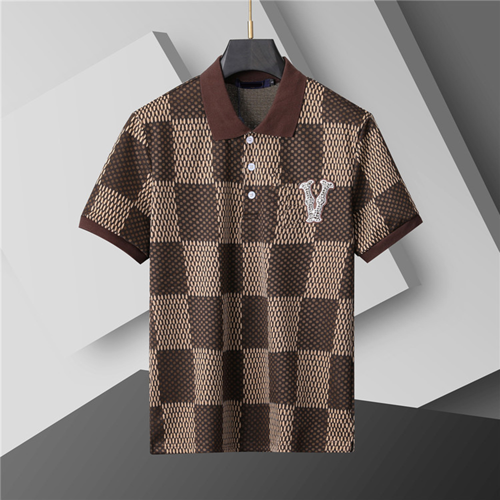 Men's and women's poloT-shirt fashion short sleeve hot diamond technology advanced fabric designer made casual sportswear street short sle