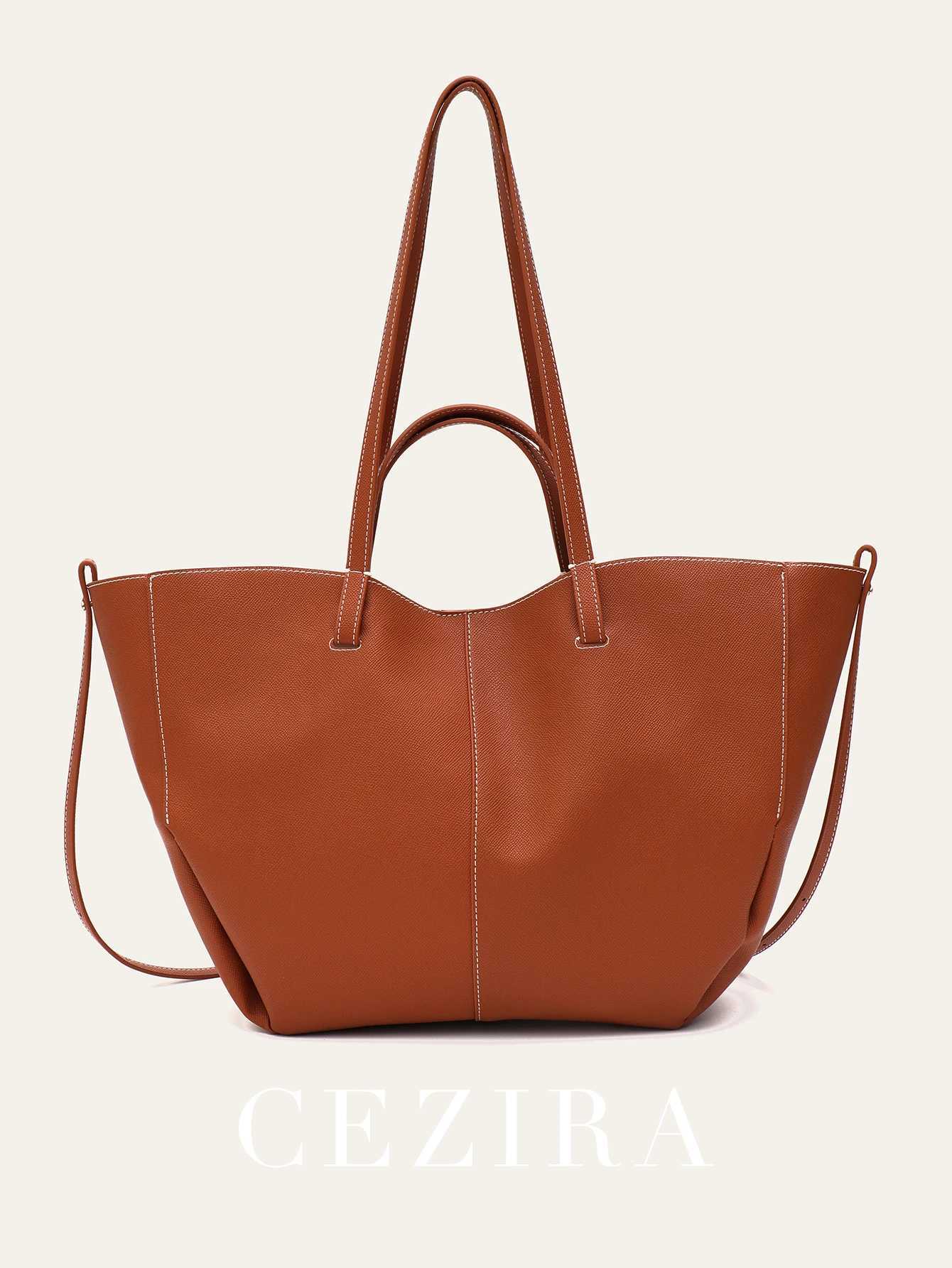 Fashion PU vegan leather handbag womens classic large capacity shoulder bag top handle wallet shopping travel commutingW250504