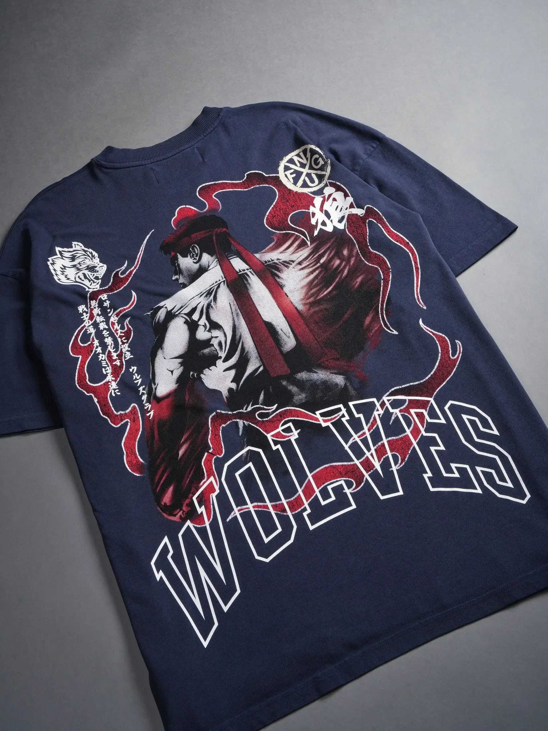 Strt Fighter Chun Li Ryu Printed Y2K New Couple Cotton T-shirt Mens Casual Harajuku Retro Neutral T-shirt X250504