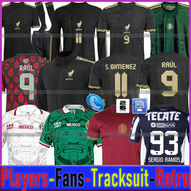 2025 Retro Mexico Gold Cup Copa America RAUL CHICHARITO Soccer Jerseys 25 26 H.LOZANO Tracksuit Men Kids CF Monterrey Football Shirts Uniforms Fa-image-978082898