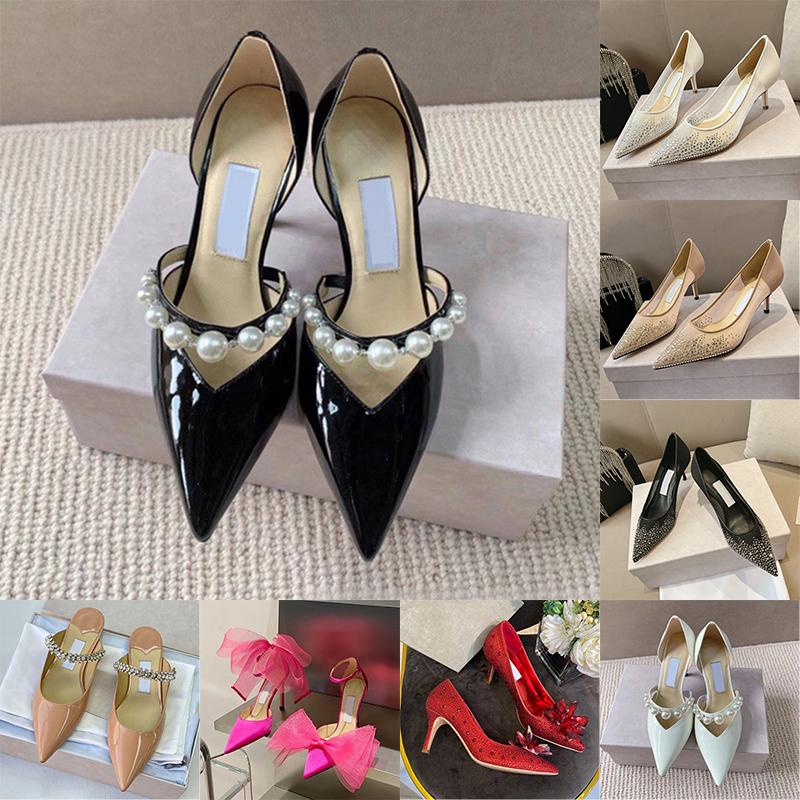 Designer Elegant Womens Womens Rhingestone Pumps Sandals Sandals Sandals, confortable talons hauts pour des chaussures habillées élégantes de mar