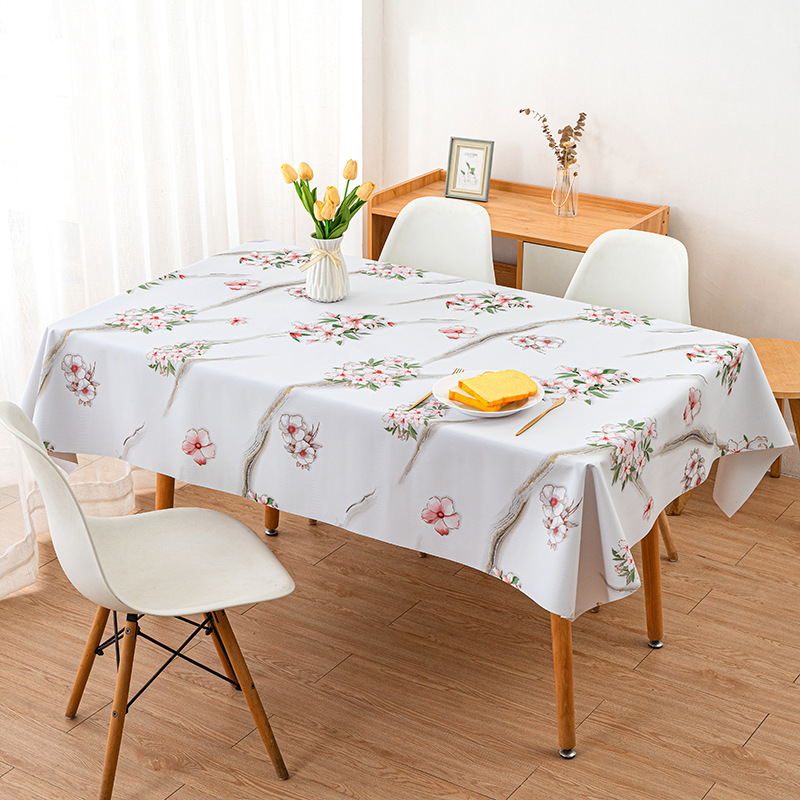 Rectangular tablecloth high-grade thick waterproof oil-proof anti-scalding tablecloth simple modern style new dining table coffee table mat V6PY0-image-1056123203