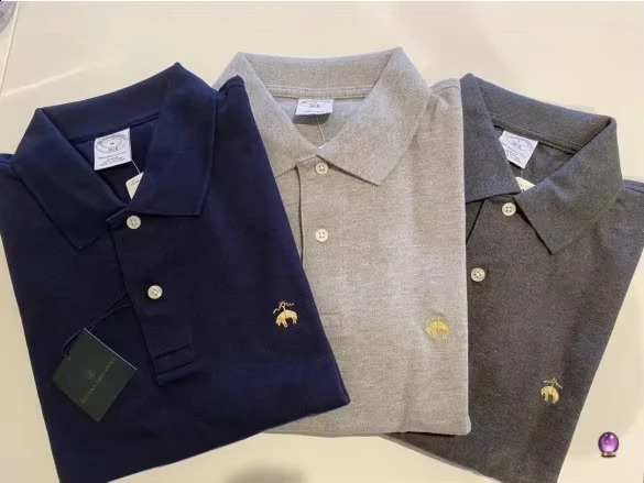 Embroidered cotton 2025 arrival summer Booker and Brothers mens polo shirt short sleeved Tshirt casual business 250425