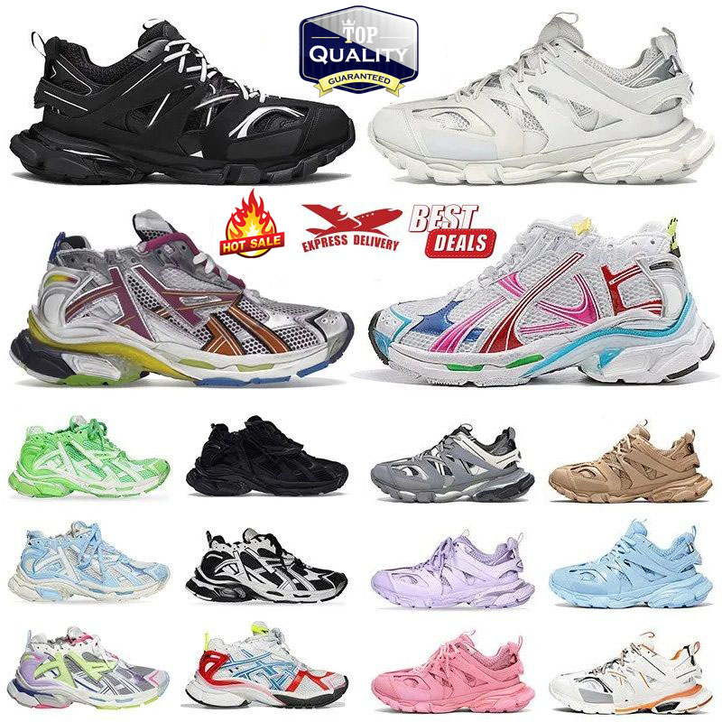 Runner 7.0 Track 3.0 Designer Running Shoes Triple S Pink All Black White Purple Pink Multicolor Colorful Womens Mens Luxury Runners Sneakers Pla
