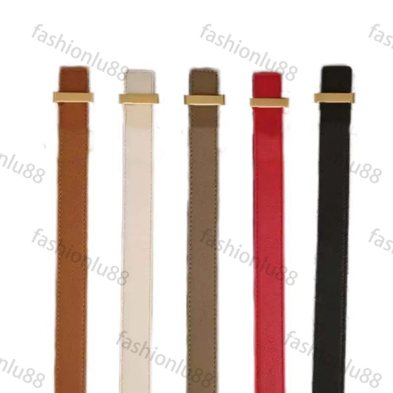 Thin lady designer belt leather mens belt narrow luxury belts for women designer ceinture luxe smooth letter buckle women belts designer 2.4cm wi-image-959241318