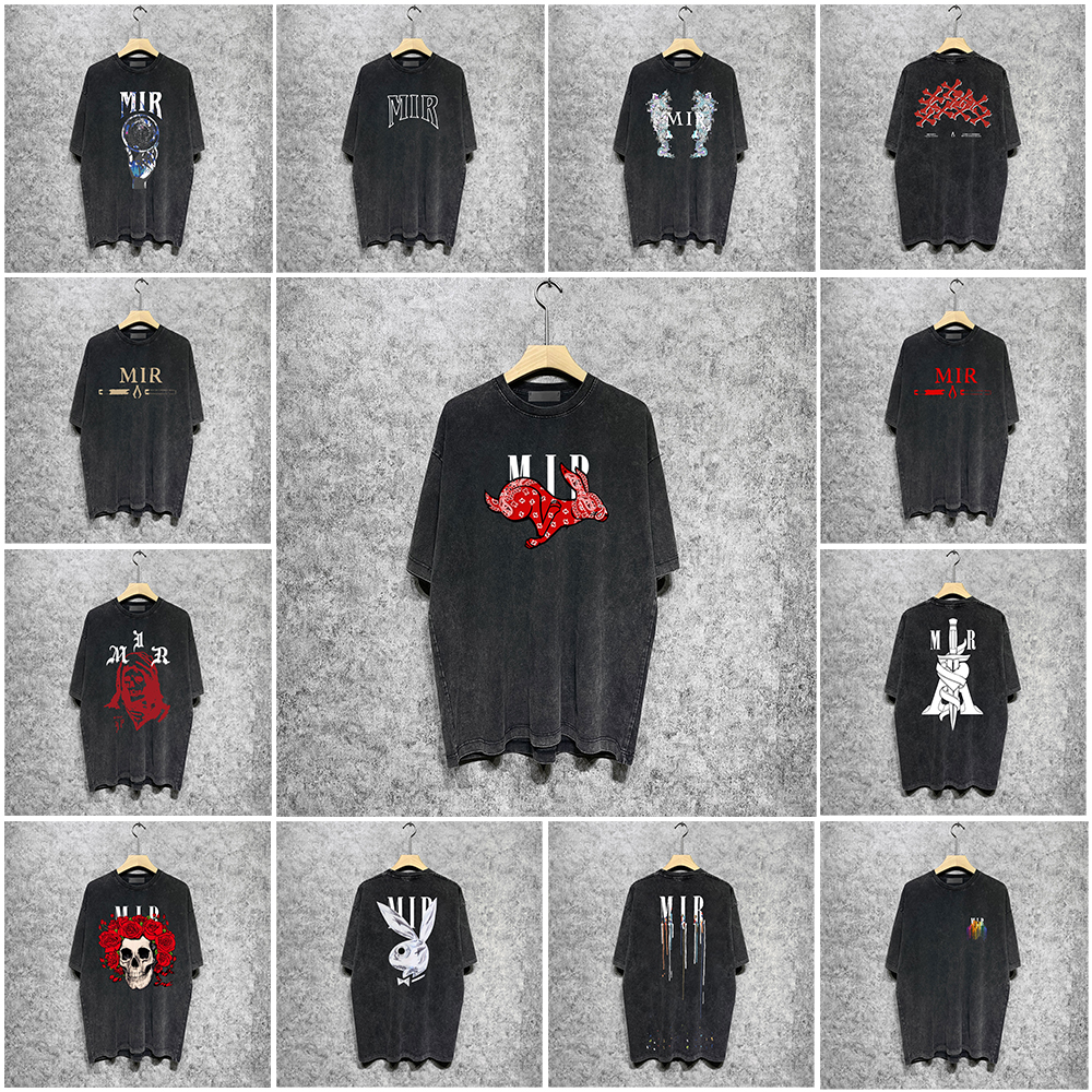 A mirii shirts Summer Mens Designer Tees Casual Man Womens Loose Tees With Letters Print Short Sleeves Top Sell Luxury Quality Cotton Streetwear-image-851674912