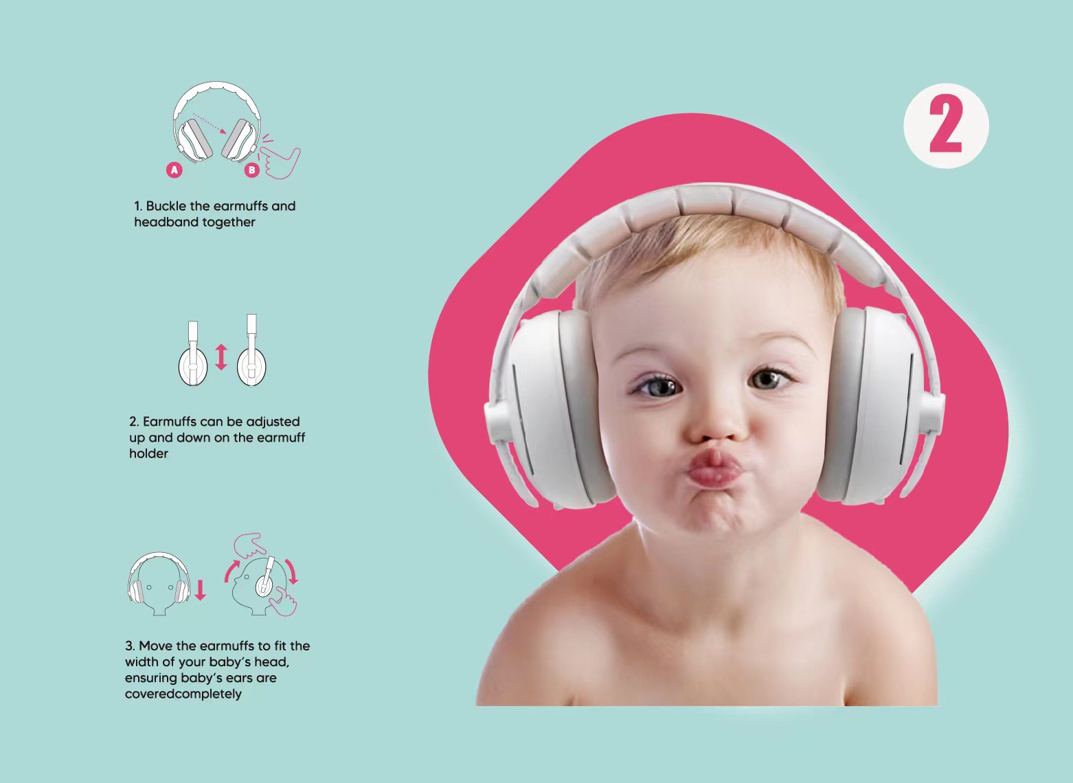 2 in1 Baby Ear Protection for Babies and Toddlers Up to 36 Months Noise Reduction Earmuffs Comfortable Baby Headphones for Sleep-image-1056313845
