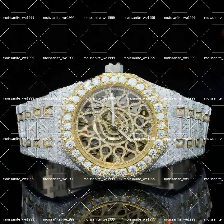 Factory High quality Brand new moissanite waterproof VVS handmade Hip hop Fashion trend iced out Mechanical watch AAA+