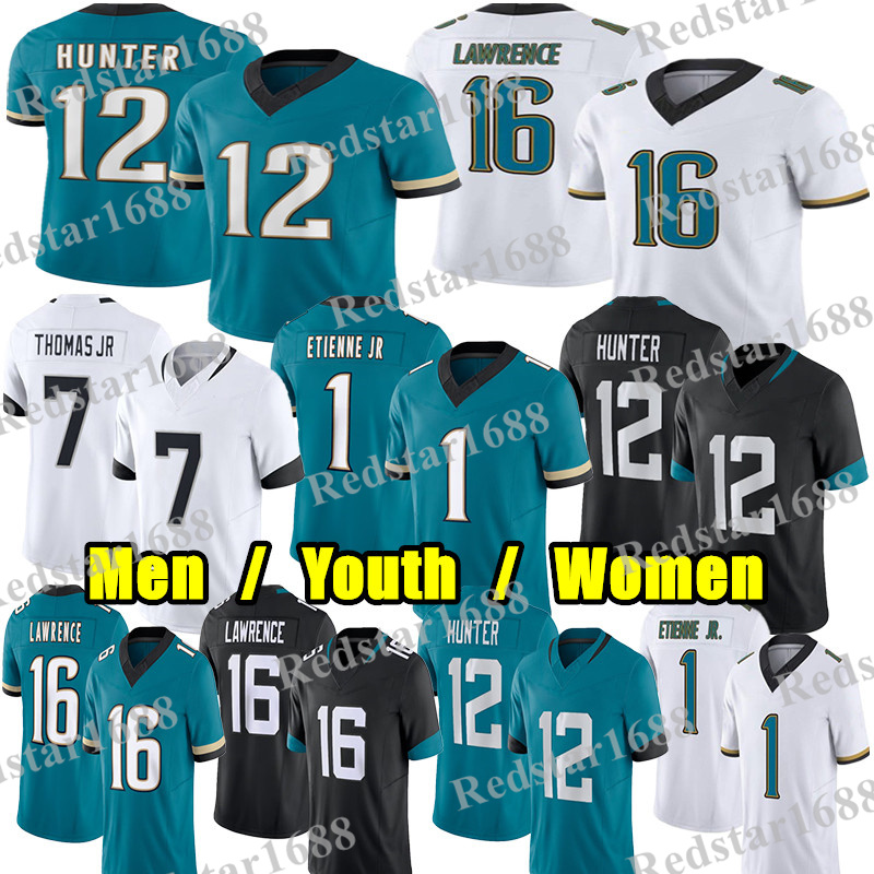 #12 Travis Hunter Football Jersey #16 Trevor Lawrence Travon Walker Travis Etienne Gabe Davis Foye Oluokun Maason Smith Darnell Savage Thomas Hun-image-939686505