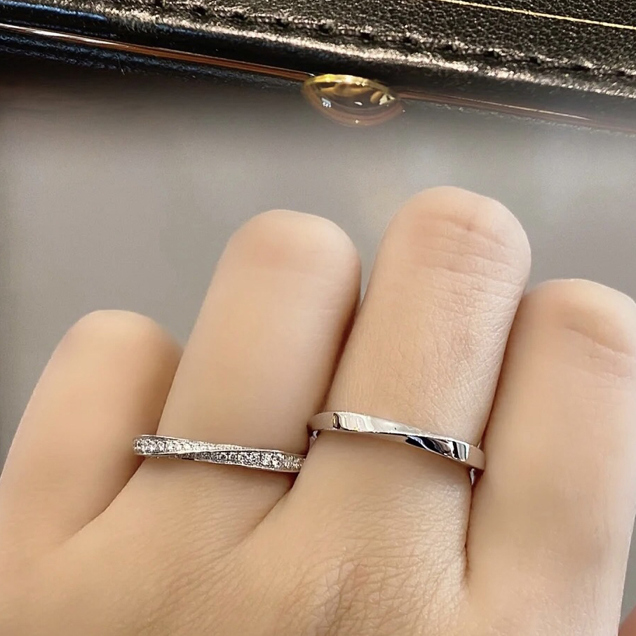 925 silver ring Womens for man Moissanite Engagement Ring SIZE 6 7 8 Rose Gold silver for woman with box 021