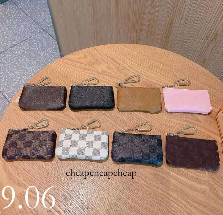Porte-purs à bourse pour femmes portefeuille de fleur noire porte-carte porte-clés clés clés en cuir sac à main cache de carte