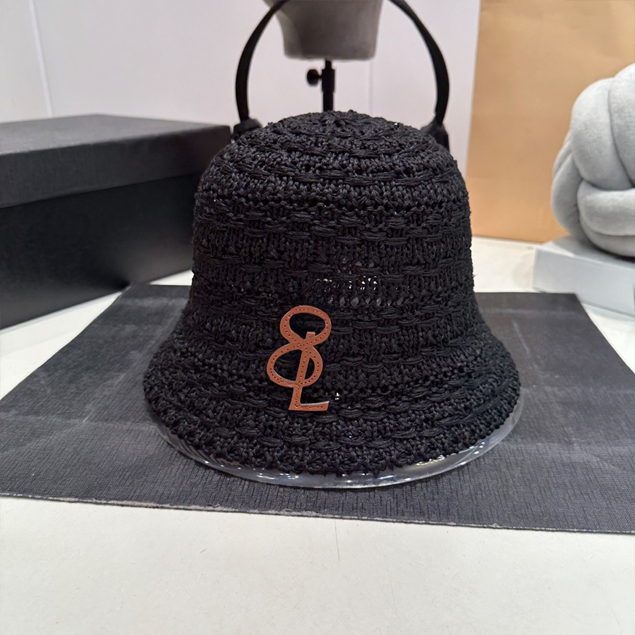 Designer Bucket Hats For Women Stingy Brim Hats Men Hats Beach Caps Sun Protection Solid Trendy Hats Leisure Cap Novelty Design Grass Braid Top Qual