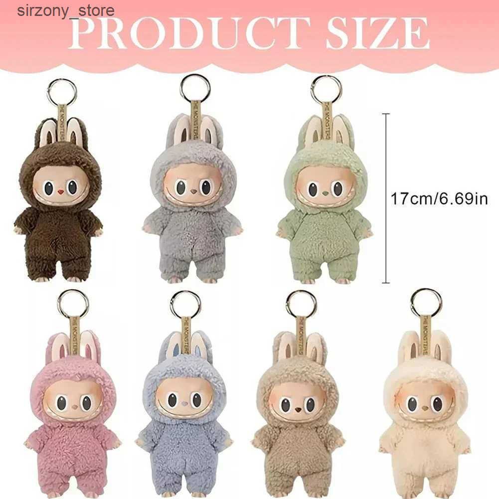 Mini Cute Labubu The Monsters Doll Cardiac Macarone Kai Plush Figure Model Keychain Decor Kids New Year Noel Christmas Gifts W250116 z250508zx