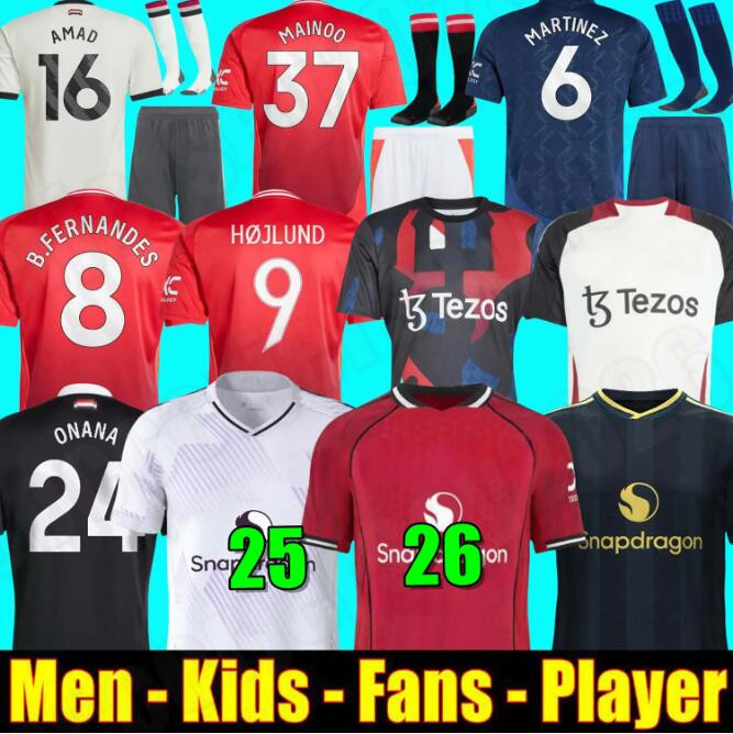 ONANA Dalot YORO DORGU Maguire 25 26 Stone Roses Soccer Jerseys GARNACHO HOJLUND CASEMIRO football shirt B. FERNANDES men kids kits MAINOO ZIRKZE-image-998847904