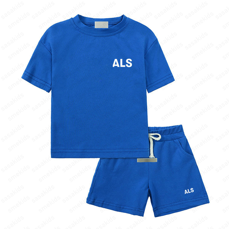 designer kids clothes baby short sleeved tshirt shorts set classic letter print boys girls Tracksuit fashion childrens sets size 80-160 CSD2406062-8