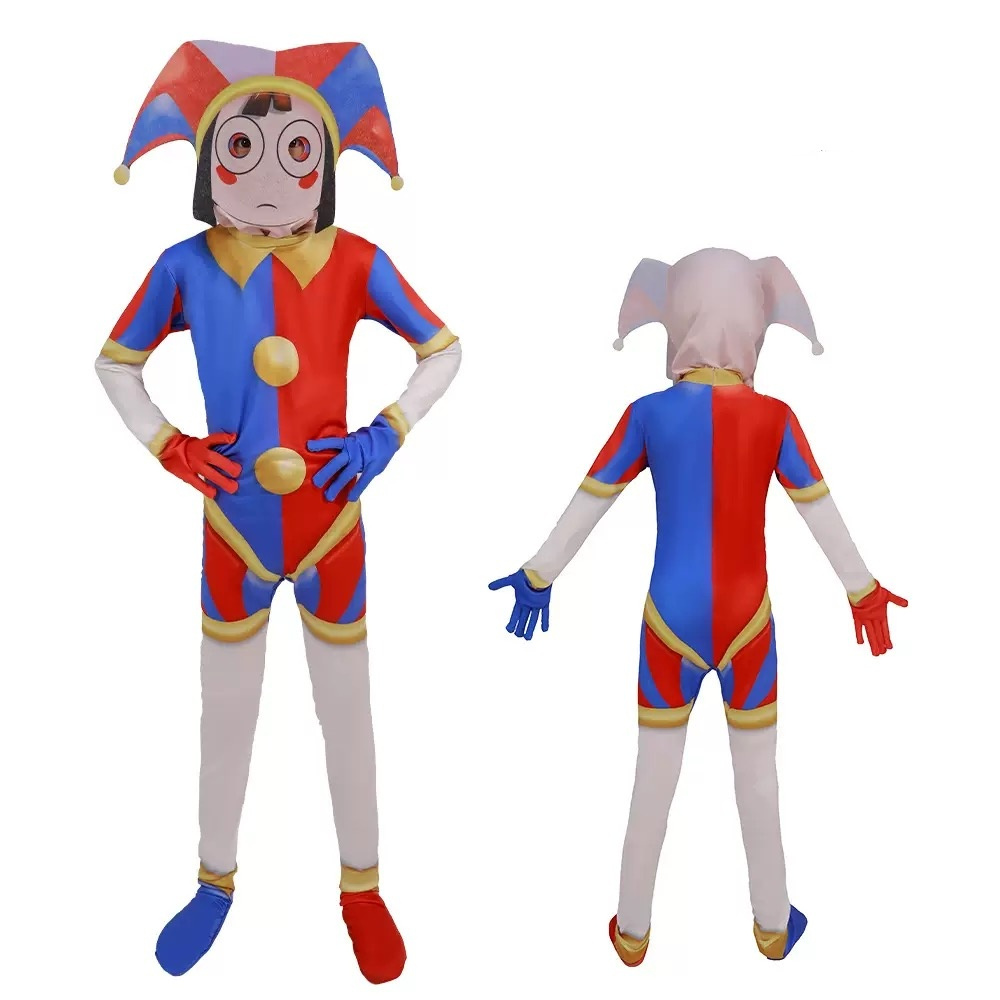 BHN221 Halloween Magic Digital Circus Clown Tight-fitting role-playing Costume-image-1056728667