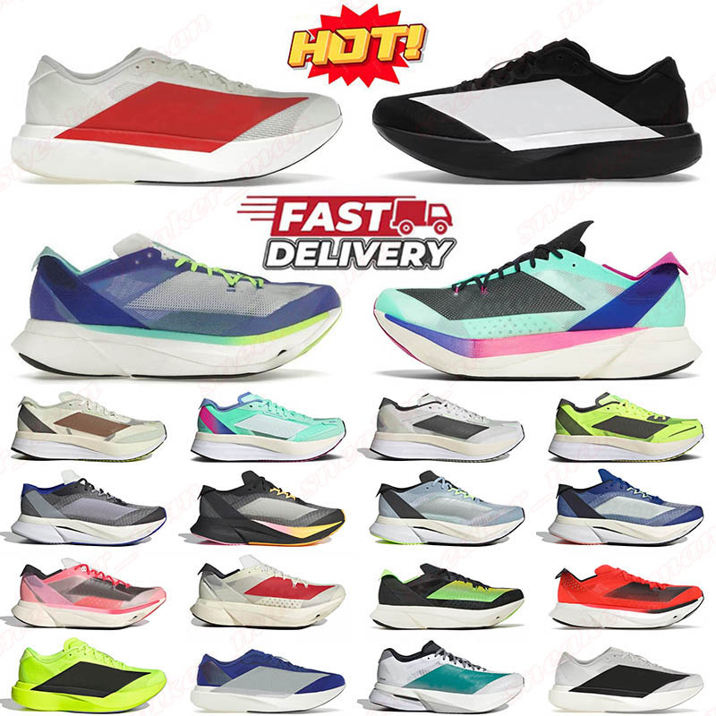 Haute Qualité 2025 Nouveau Designer Chaussures Adizeros Evo SL Citron Adioss Pro 3 Aruku Noir Blanc 11 12 Solaire Orange Hommes Femmes Trainers C