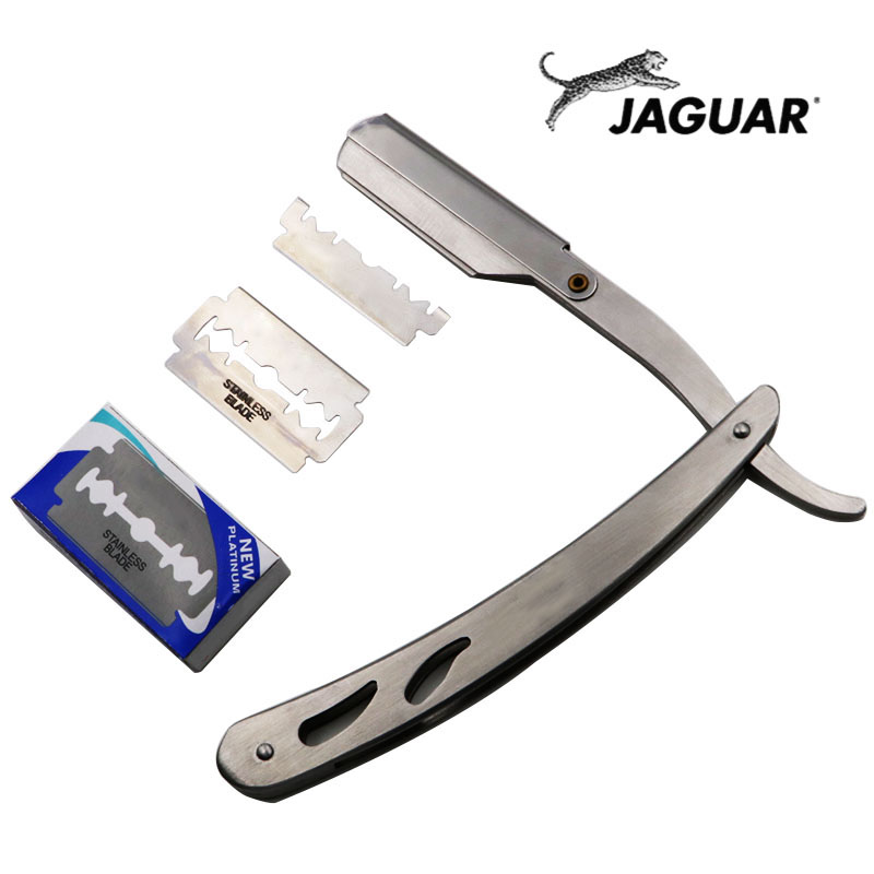 1 set Men Straight Barber edge Razors Stainless Steel Folding Shaving Knife Hair Removal Tools With 10 pcs Blades-image-1057177139