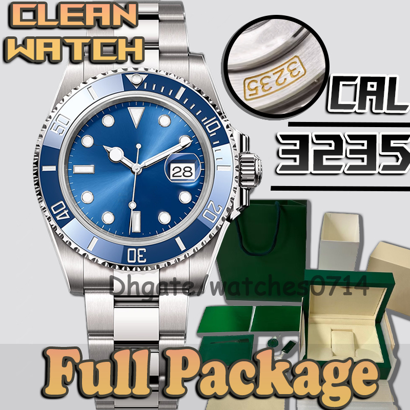Clean Watch Mens Watch Designer Watches Men Top High Quality Clean Factory SUB 116610 Cal.3235 Movement Mechanical Watch 904L Sapphire Waterproof 10