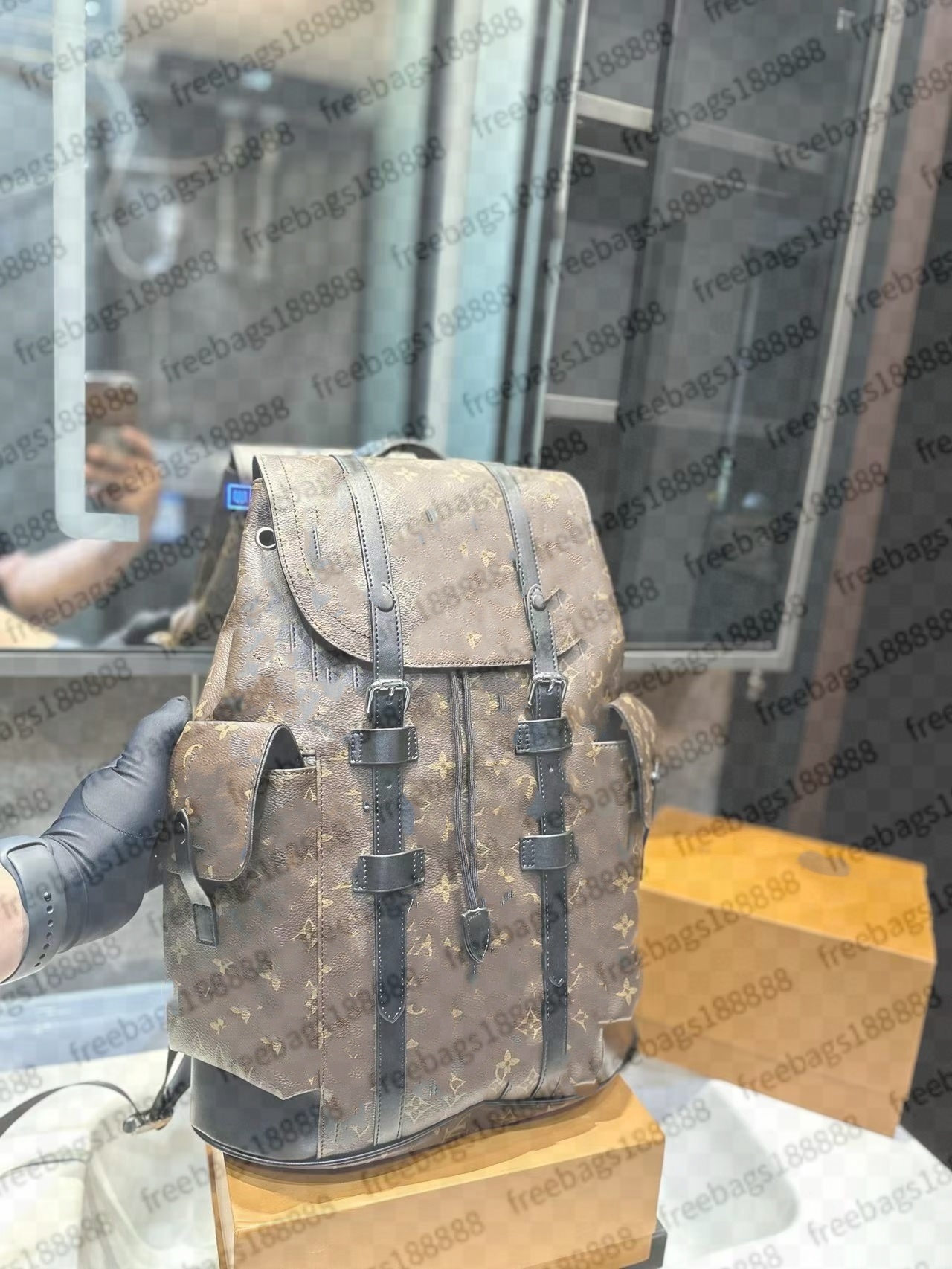2026 LUXURY Designer women fashion designer Men travel classic printed canvas match shoulder strap clamshell school bag backpack