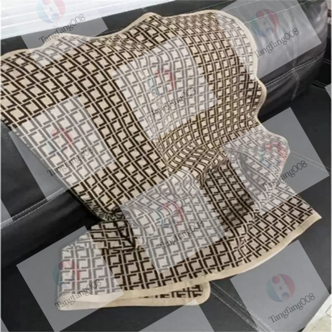 Baby blankets Cotton boys and girls children letter knitted jacquard kids designer air conditioner blanket-image-1083039675