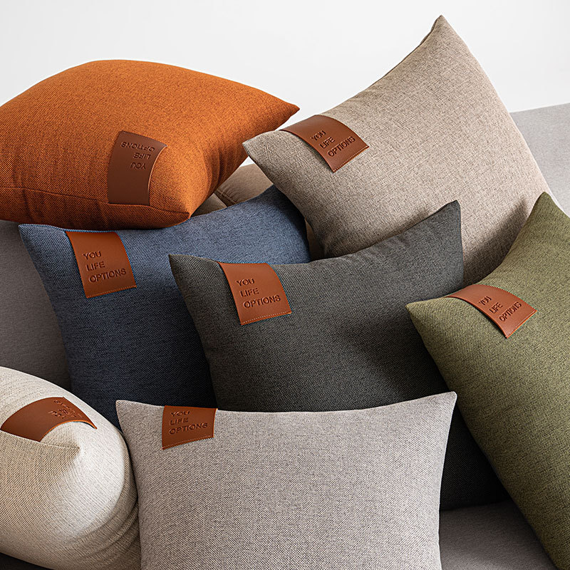 High end pillows, sofas, living rooms, light luxury bedrooms, designer solid color pillows Chair cushion-image-1056993518