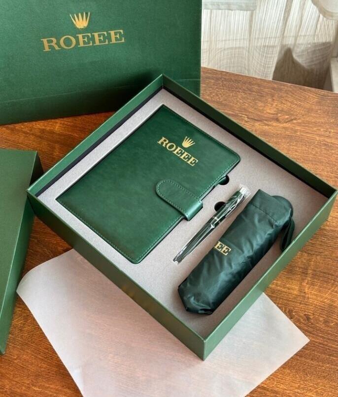 wholesale Luxury Wholesale Top Quality Green Ballpoint Designer Business Work Notebook Pen Umbrella 3Piece journal Set Notepads Teachers Day St Z251