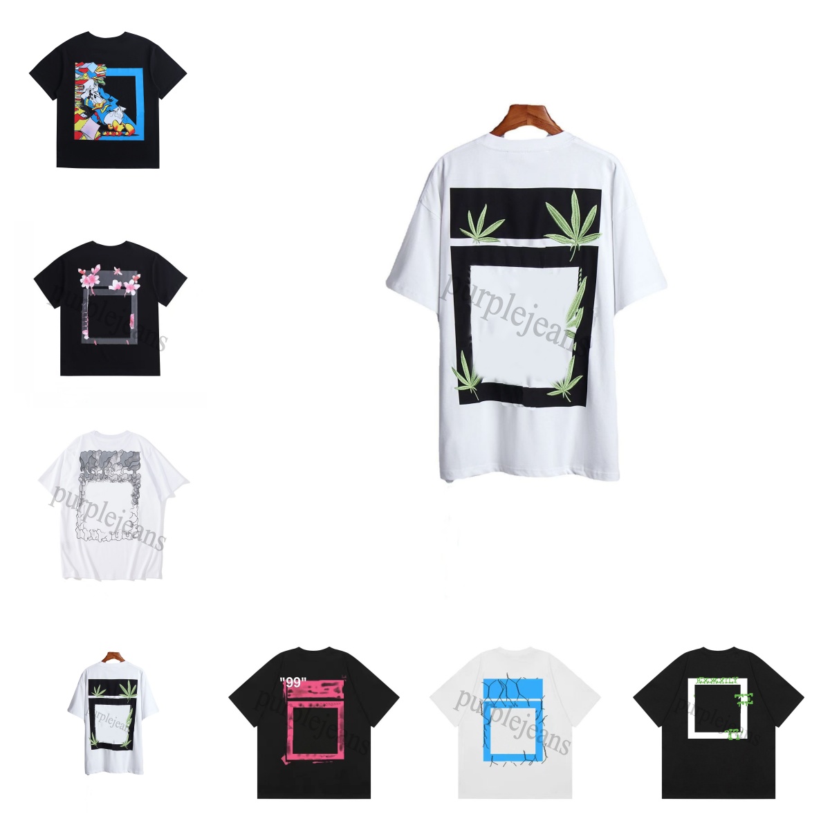 2025 New Fashion Luxurys Clothing Mens tee shirt Casual Street graffiti Shirt Sweatshirtofs Men&#039;s T-shirts-image-933890049